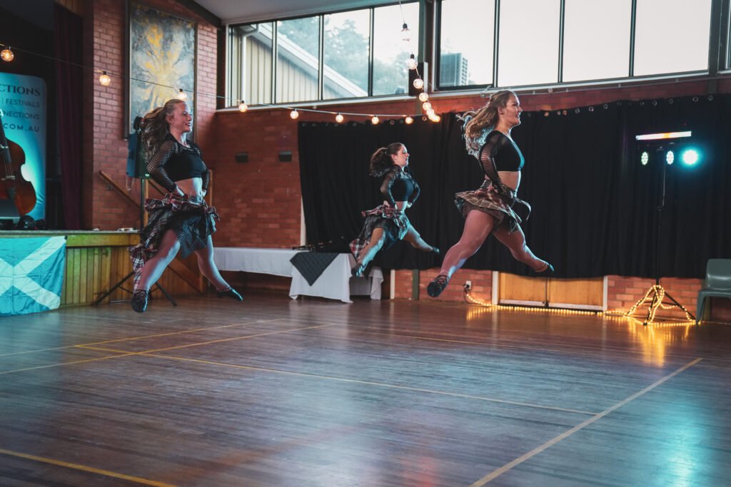 Leaping dancers @ Hogmanay 2025